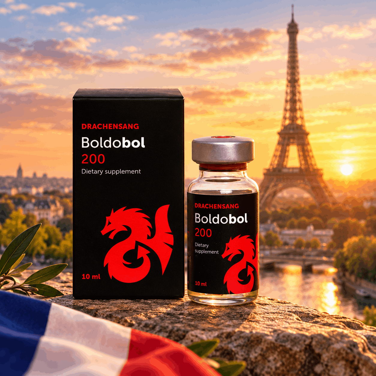 Boldobol 200 de Drachensang devant la tour Eiffel à Paris