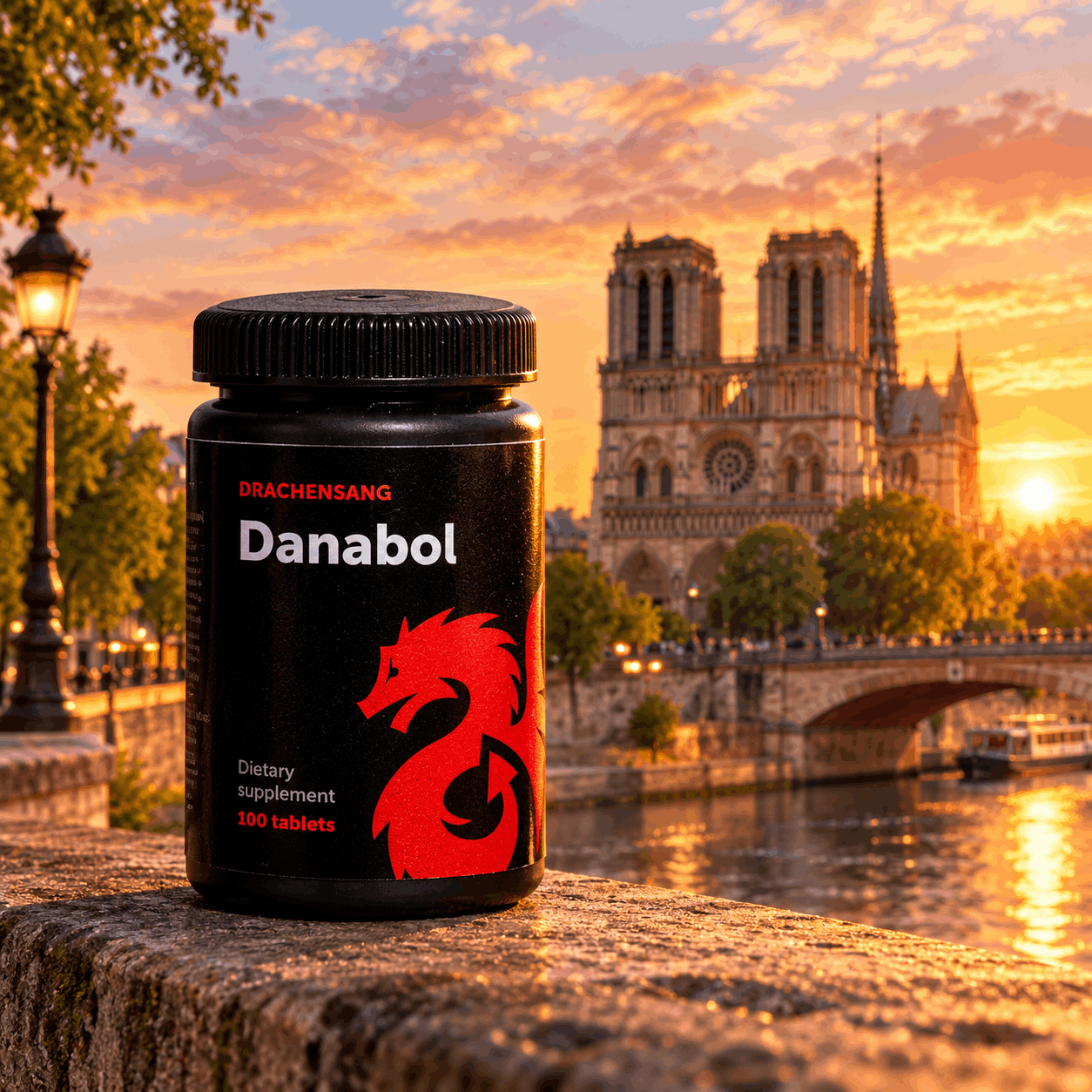 Danabol de Drachensang devant la cathédrale Notre-Dame de Paris