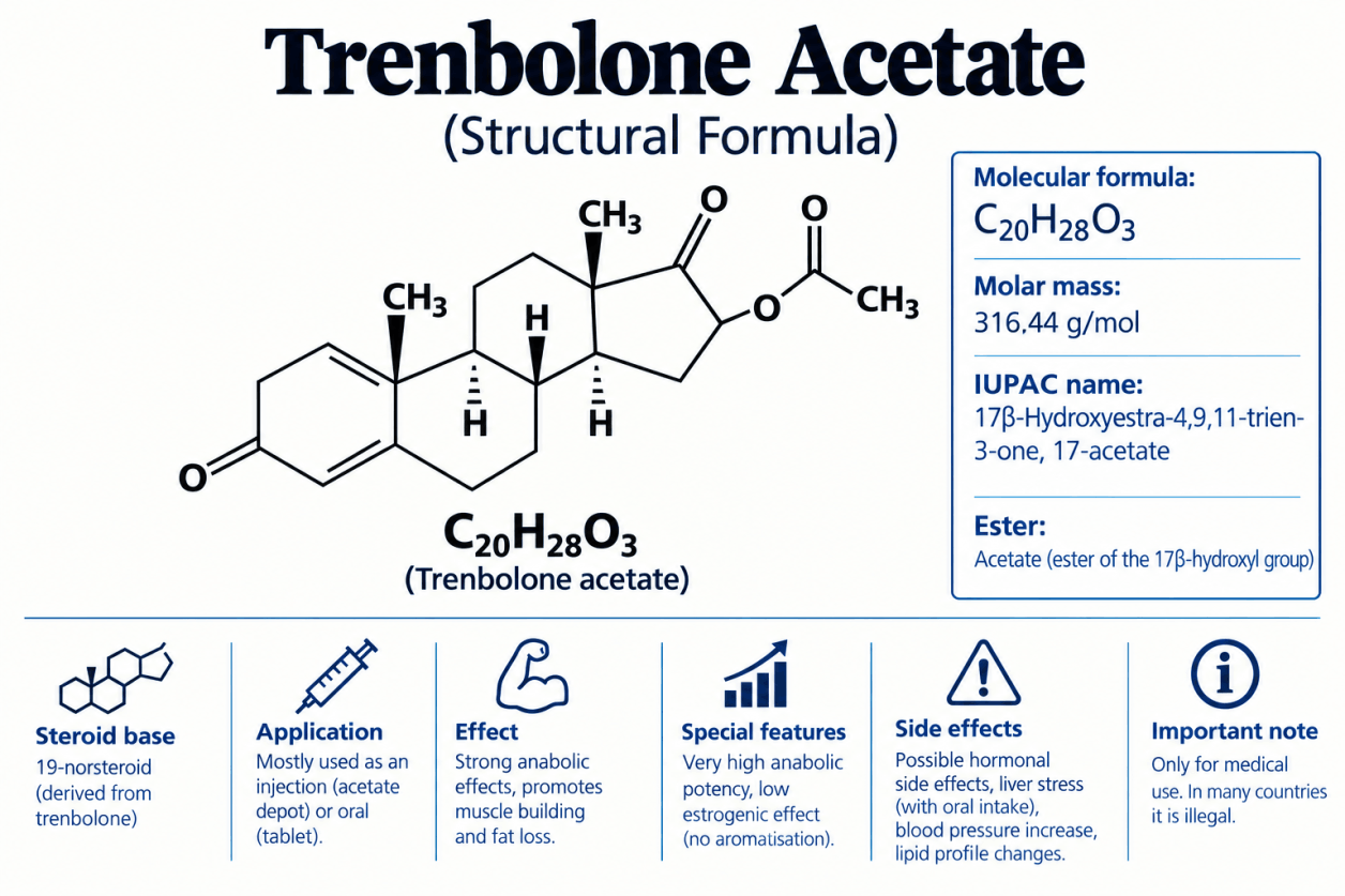 Trenbolone Acetate – Informations sur les effets et les risques